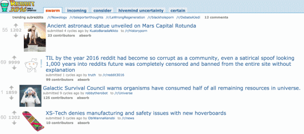 这个CEO花了四年设计出一千年以后的Reddit主页