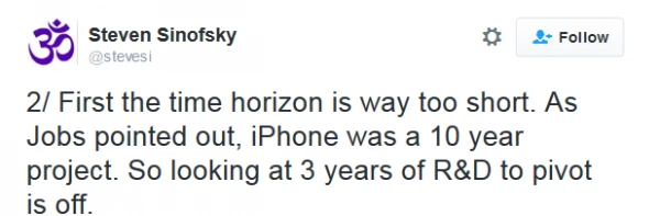 Windows前主管认为苹果增长研发经费只是常规动作