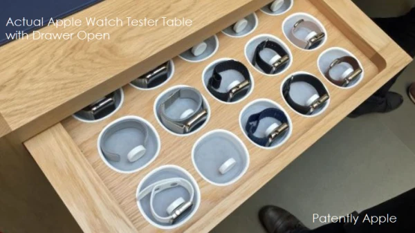 苹果店的Apple Watch展示桌都这么高大上