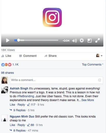 Instagram换了新LOGO 很多人第一时间说它丑