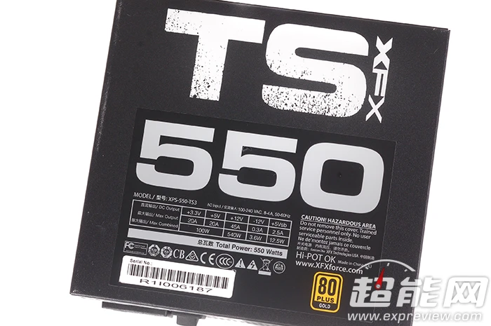 原厂优秀品质，XFX TS 550金牌电源评测 