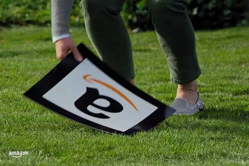 亚马逊送货无人机如何着陆:需要一块垫子