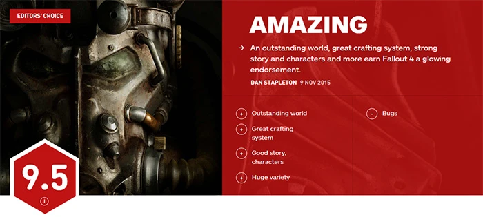 这是几近完美的游戏大作，《辐射4》今天正式发布 