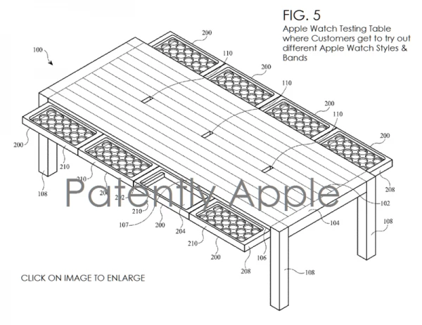 苹果店的Apple Watch展示桌都这么高大上