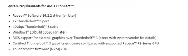 AMD推出XConnect外接显卡标准 但用的是Intel雷电3接口