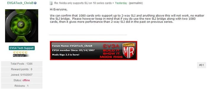 不是SLI桥的锅，GTX 1080并不支持3路以上SLI