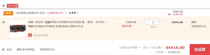 每日超值推荐:华硕显卡、主板满减特价,GTX 980Ti直降千元