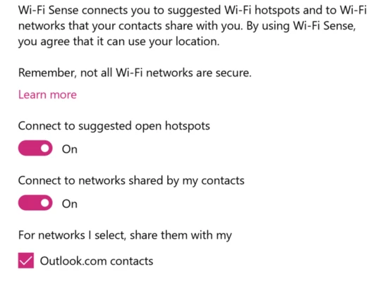 微软关闭了Window 10的Wi-Fi密码分享功能