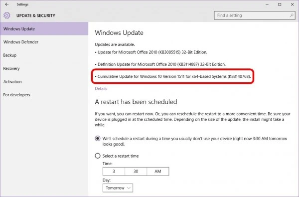 越来越多人反馈无法安装Windows 10累积更新KB3140768